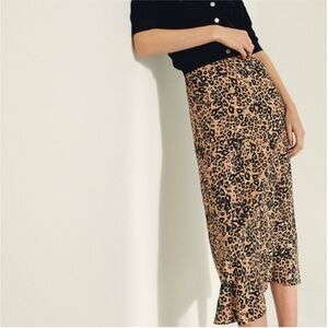 Aritzia Leopard Print Pencil Skirt